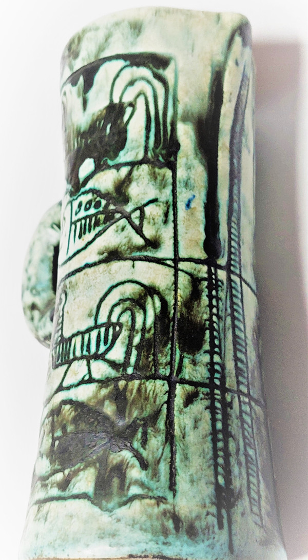 Pichet vase vintage en céramique Française par Jacques Blin (circa 1950s) 