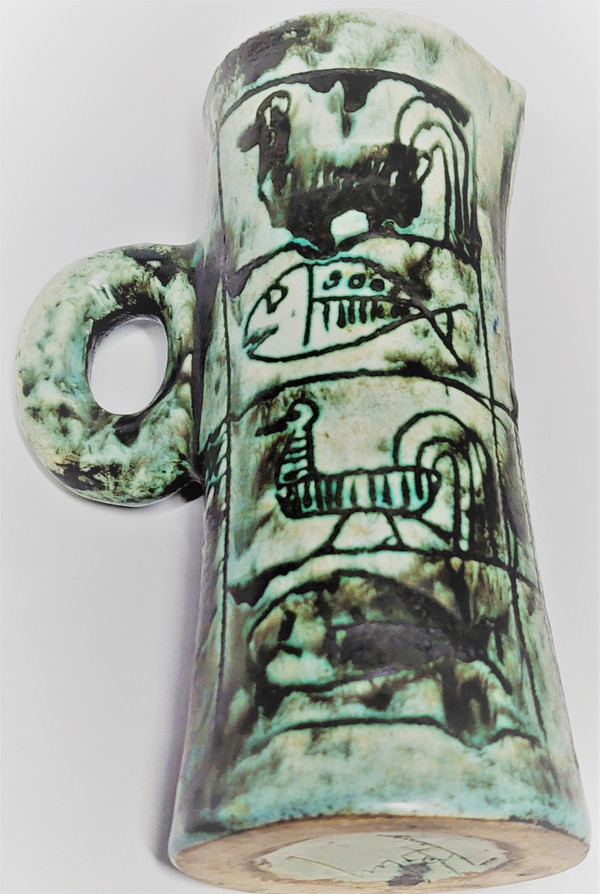 Pichet vase vintage en céramique Française par Jacques Blin (circa 1950s) 