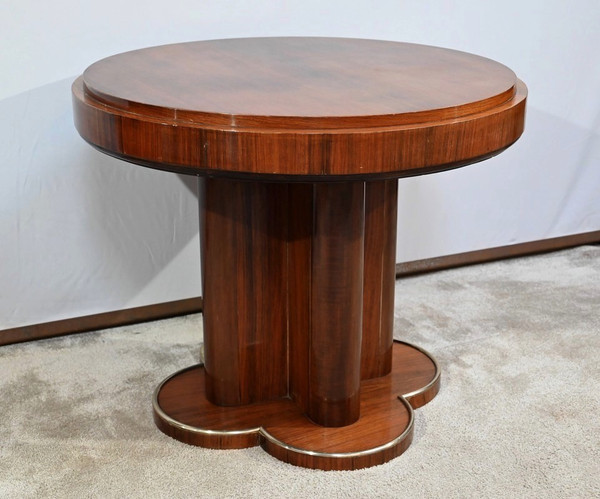 Mahogany pedestal table, attributed to J.Leleu, Art Deco – 1940
