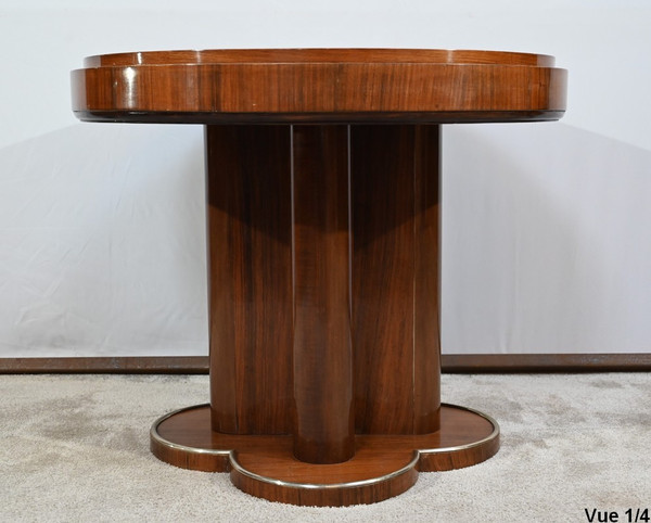 Mahogany pedestal table, attributed to J.Leleu, Art Deco – 1940