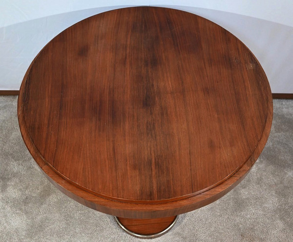 Mahogany pedestal table, attributed to J.Leleu, Art Deco – 1940
