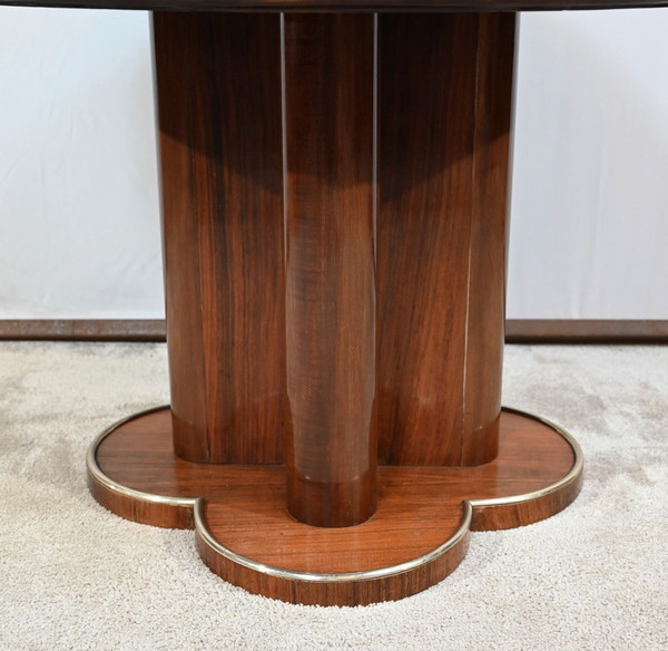 Mahogany pedestal table, attributed to J.Leleu, Art Deco – 1940