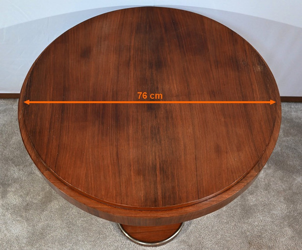 Mahogany pedestal table, attributed to J.Leleu, Art Deco – 1940