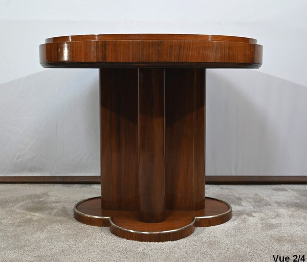 Mahogany pedestal table, attributed to J.Leleu, Art Deco – 1940