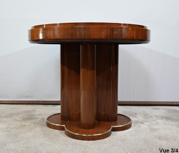 Mahogany pedestal table, attributed to J.Leleu, Art Deco – 1940