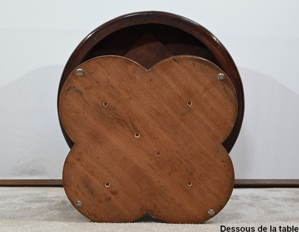 Mahogany pedestal table, attributed to J.Leleu, Art Deco – 1940