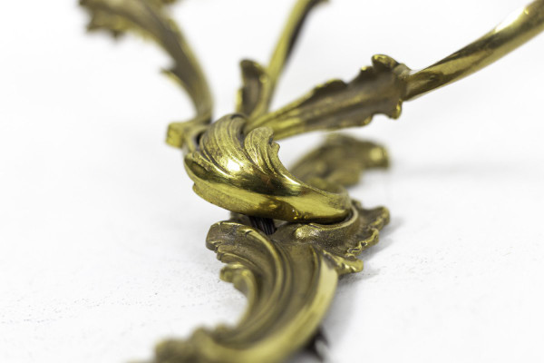 Pair Of Louis XV Style Sconces In Gilt Bronze, 1950s - Op480151