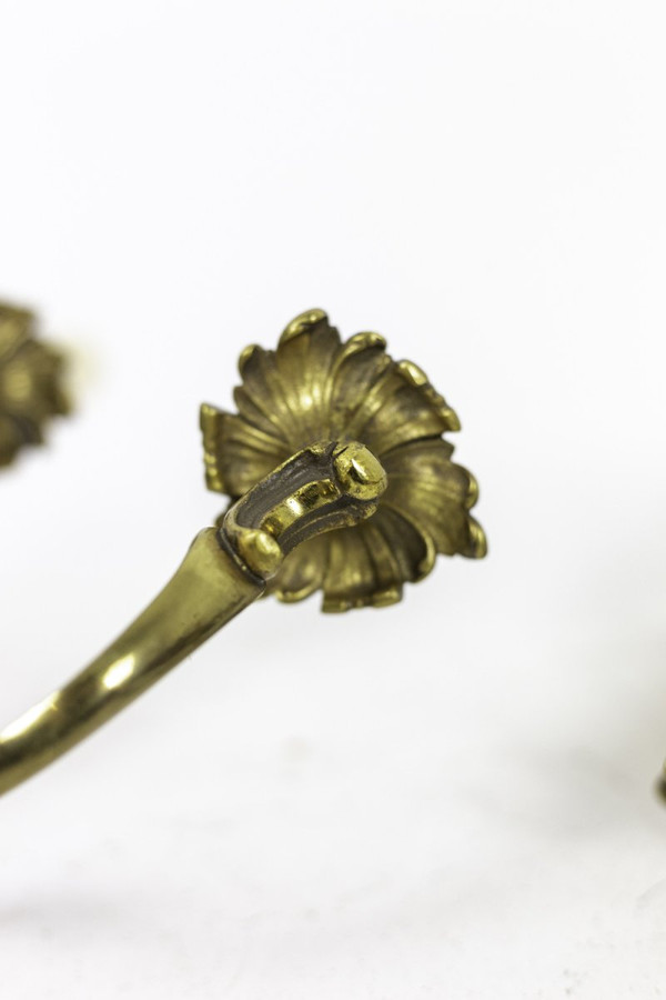 Pair Of Louis XV Style Sconces In Gilt Bronze, 1950s - Op480151