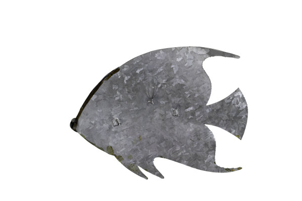 Pesce In Foglie Di Rame, Ottone E Peltro, Anni '70 - Op44281