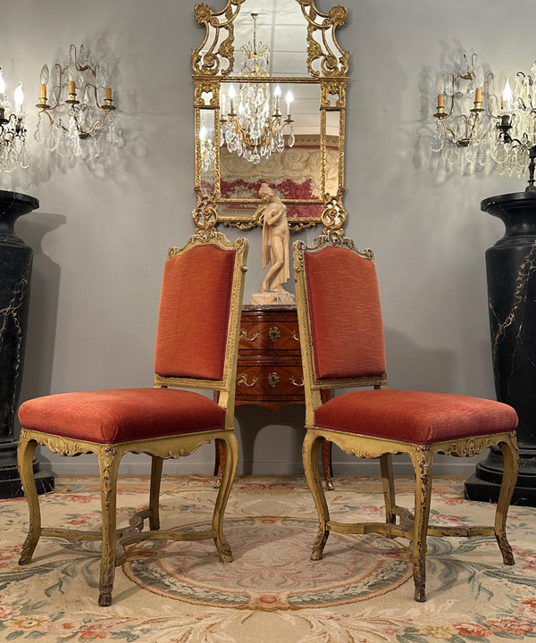 Pair Of Regence Style Chairs From The XIXth Century Around 1870