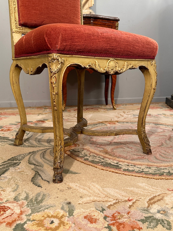 Pair Of Regence Style Chairs From The XIXth Century Around 1870