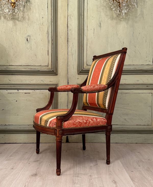 Louis XVI Flat Back Armchair Circa 1780
