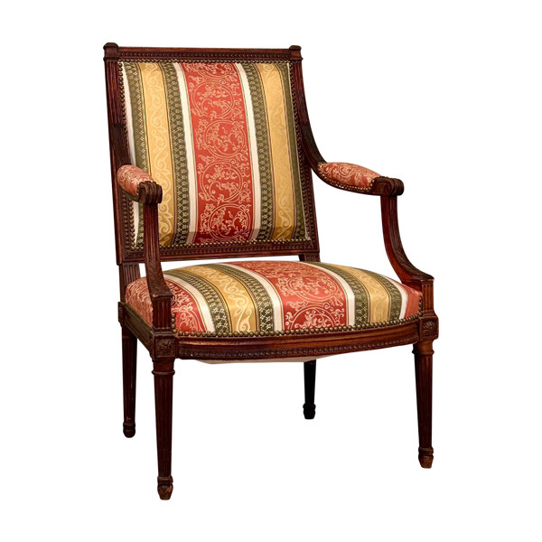 Louis XVI Flat Back Armchair Circa 1780