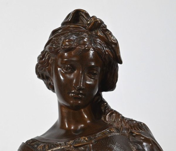 Bronze "The Young Girl with a Broken Pitcher", signed J-B.Germain - Late 19th century