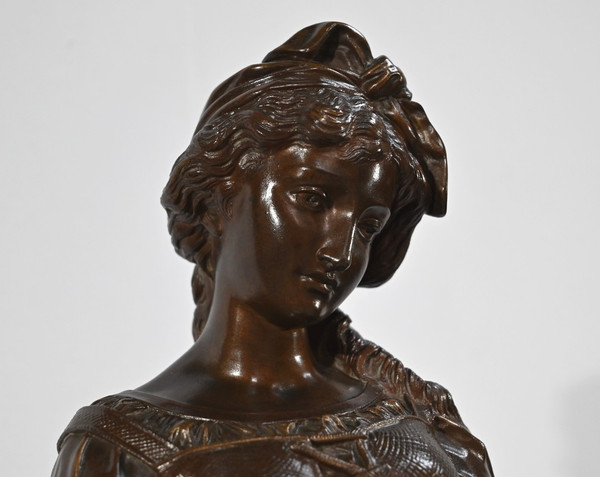 Bronze "The Young Girl with a Broken Pitcher", signed J-B.Germain - Late 19th century