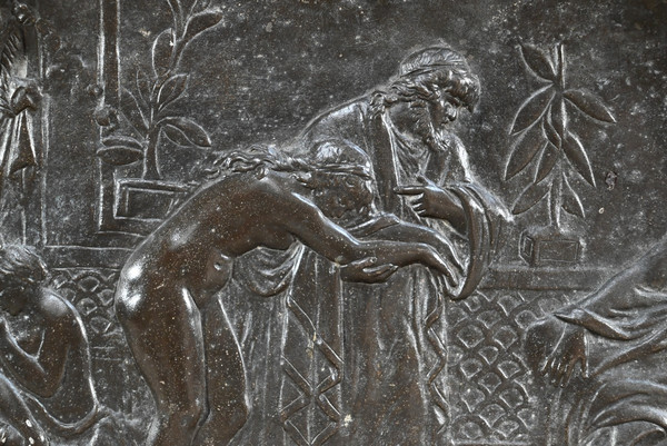 Bronze tray "A Slave Trader", signed A.Moreau after V.Giraud - Late 19th century