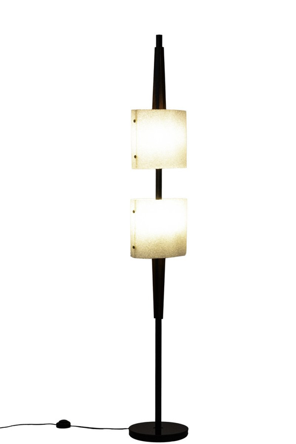 Floor Lamp In Granite Resin And Wood, 1950s - Ls4213521