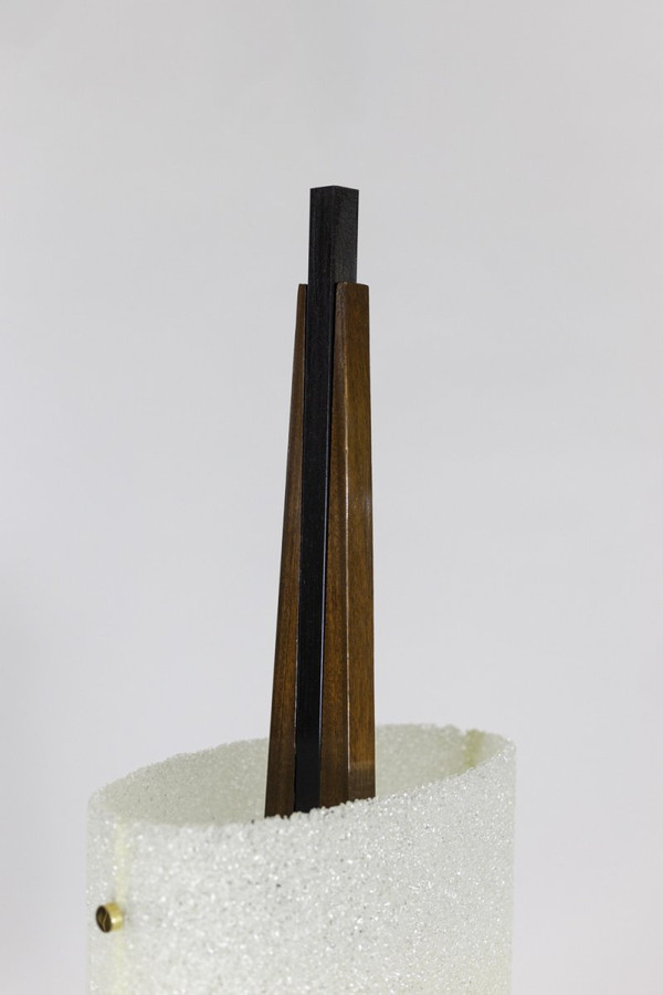 Floor Lamp In Granite Resin And Wood, 1950s - Ls4213521