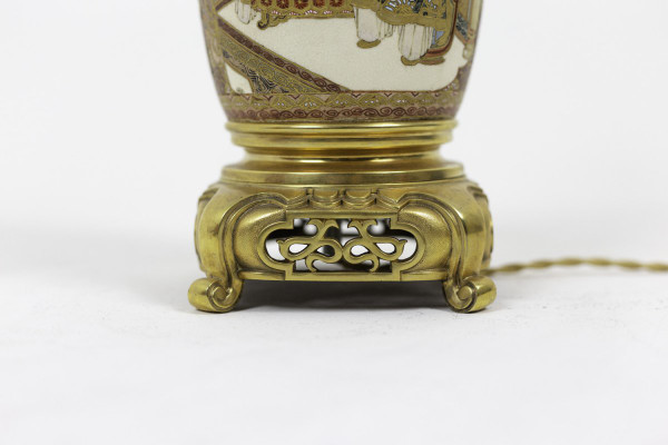 Lamp In Satsuma Earthenware And Gilded Bronze, Circa 1880 - Ls3233361