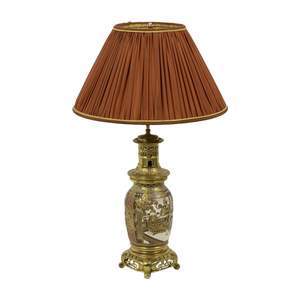Lamp In Satsuma Earthenware And Gilded Bronze, Circa 1880 - Ls3233361