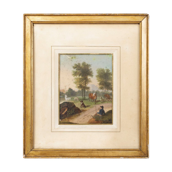 Gouache auf Papier, Pastoralszene, ca. 1880 – OP152101