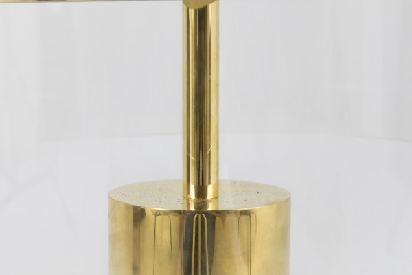 Lampe En Laiton Doré Et Lucite, Années 1960 - Ls3983951