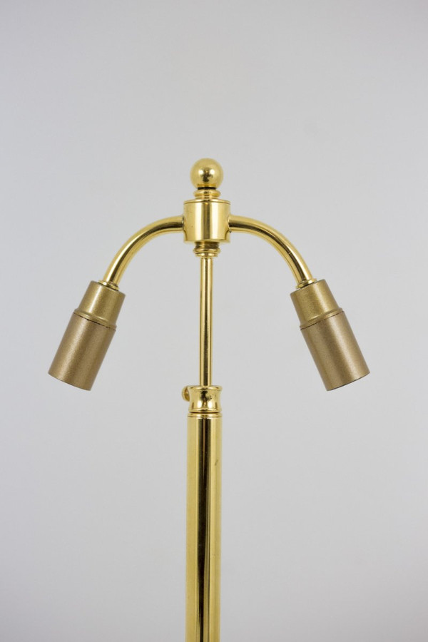 Lampe Sphère En Marbre Et Laiton Doré, Années 1970 - Ls4071681