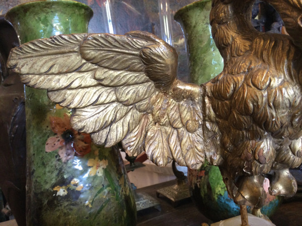 Cigno in legno dorato del XVIII secolo