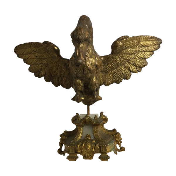 Cigno in legno dorato del XVIII secolo