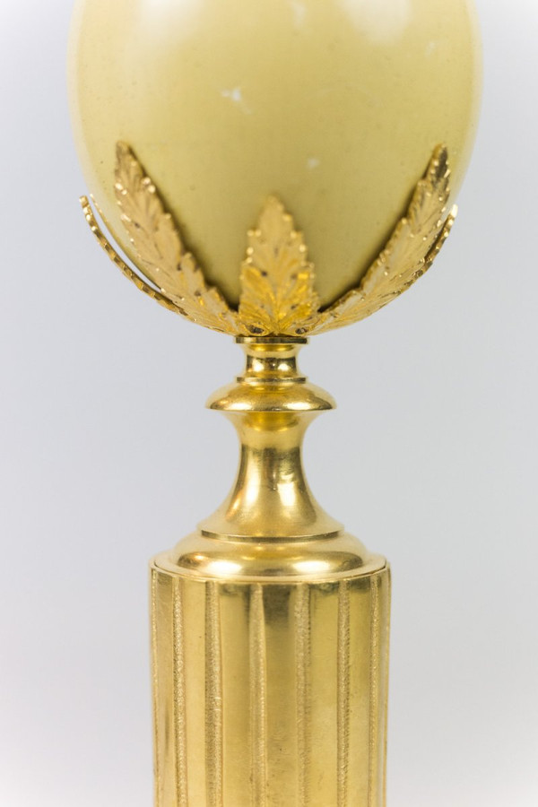 Maison Charles, Lampada Uovo Di Struzzo, Anni '70 - Ls4092421