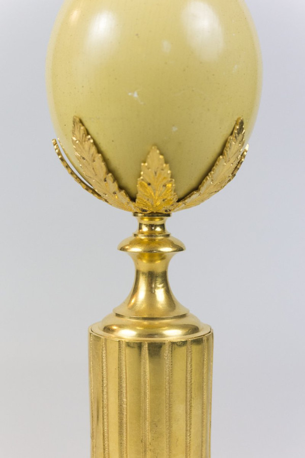Maison Charles, Lampada Uovo Di Struzzo, Anni '70 - Ls4092421