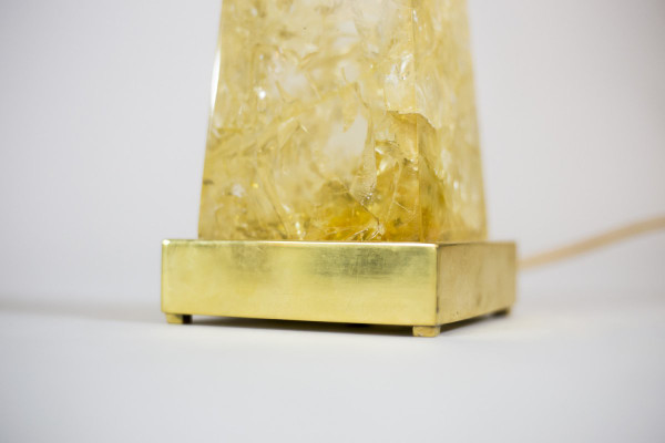 Pierre Giraudon, Lampe Obélisque En Résine Fractale, Années 1970 - Ls3704301
