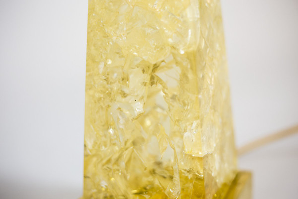 Pierre Giraudon, Lampe Obélisque En Résine Fractale, Années 1970 - Ls3704301
