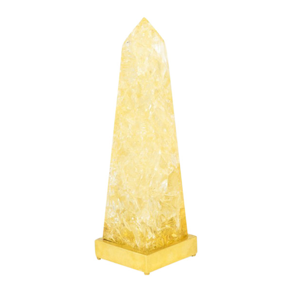 Pierre Giraudon, Lampe Obélisque En Résine Fractale, Années 1970 - Ls3704301