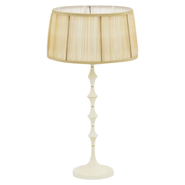 Lampe aus weißem Harz und goldenem Messing, 1970er Jahre - Ls3709321
