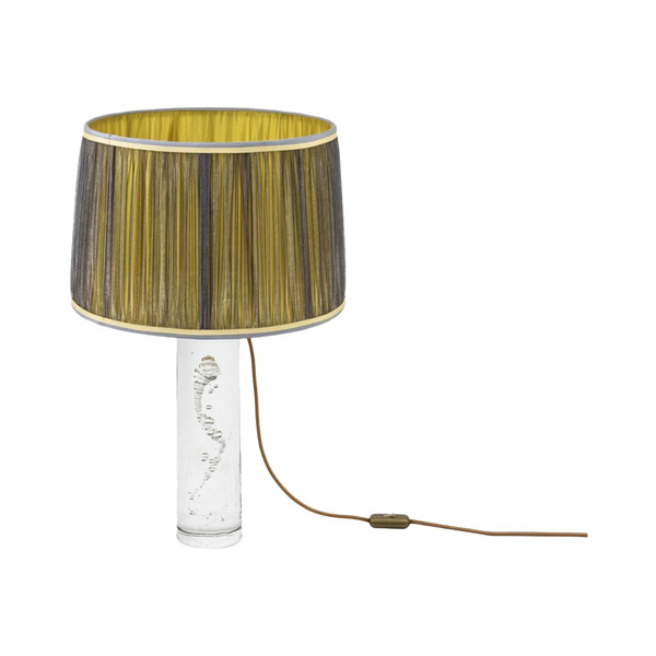 Daum France, Cylindrical Lamp In Bubble Glass, Circa 1975 - Ls3386411