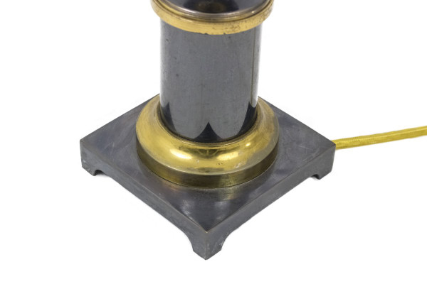 Paar vergoldete Bronze- und Metallic-Graulampen, 1970er Jahre – Ls2779351