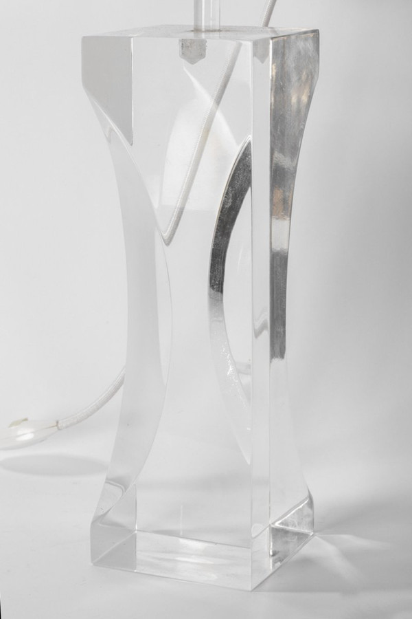 Pair Of Rectangular Lucite Lamps, 1970s - Ls2750831