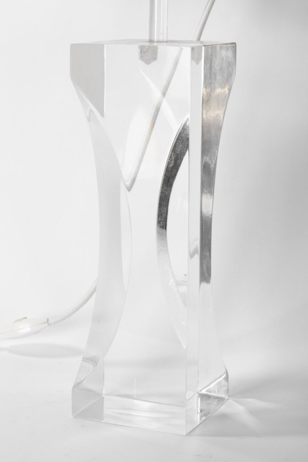 Pair Of Rectangular Lucite Lamps, 1970s - Ls2750831