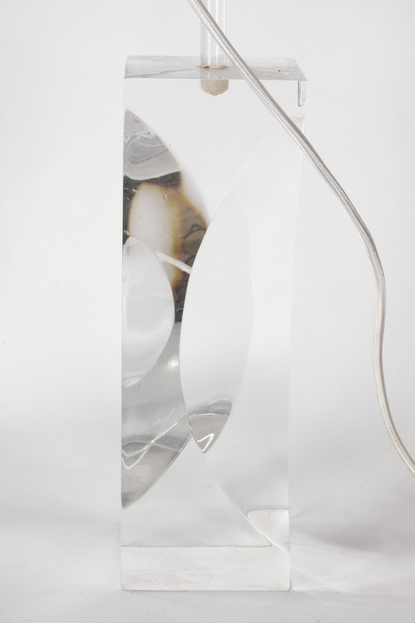 Pair Of Rectangular Lucite Lamps, 1970s - Ls2750831