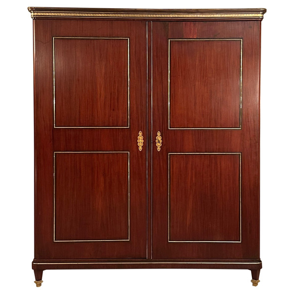 Rare Armoire A Deux Portes En Acajou d'Epoque Louis XVI Vers 1780
