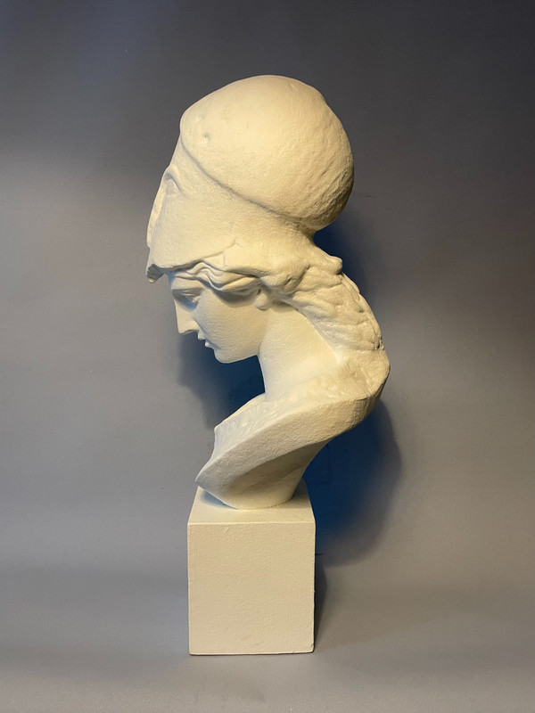 Bust of Athena in plaster called "Pallas de Velletri" H 55cm (Minerva)