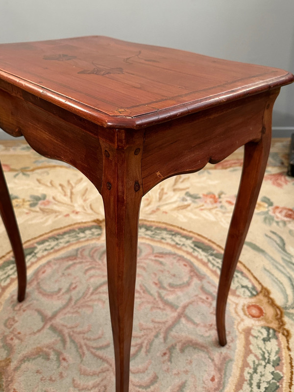 Small Flying Table In Louis XV Marquetry Circa 1750
