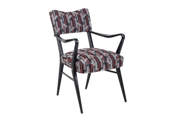 Coppia di poltrone in legno laccato nero, anni '70 - LS38871101