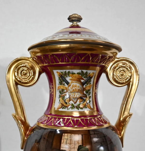 Pair of Paris Porcelain Vases - Early 20th Century