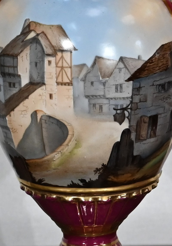 Pair of Paris Porcelain Vases - Early 20th Century
