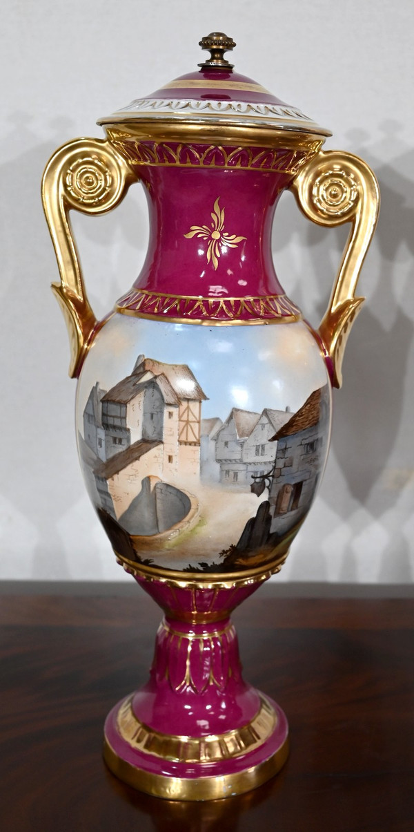 Pair of Paris Porcelain Vases - Early 20th Century