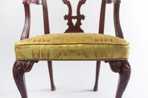 Pair Of Chippendale Style Red Lacquered Wood Armchairs, Circa 1880 - LS3049B1251