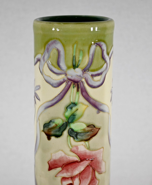 Important Earthenware Vase from Longchamp, Art Nouveau - 1900s