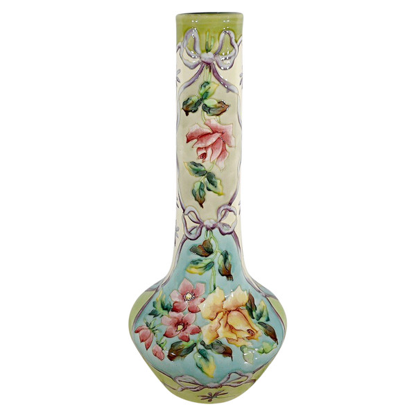 Important Earthenware Vase from Longchamp, Art Nouveau - 1900s